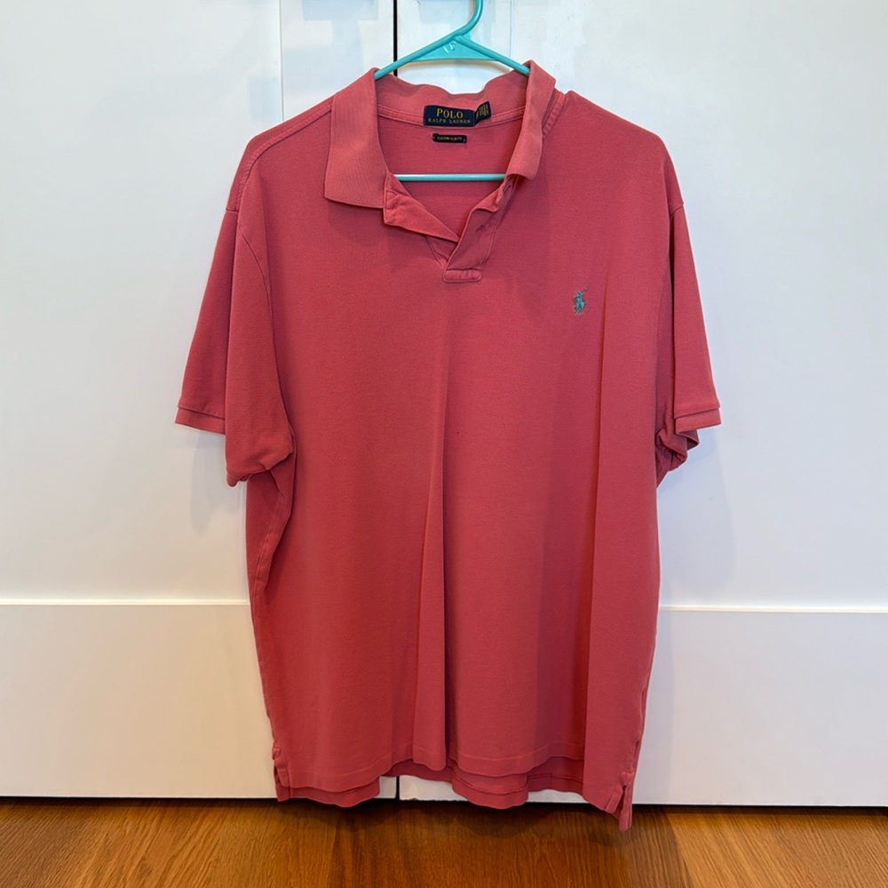 Vintage Polo Ralph Lauren Custom Slim Fit Preppy Tennis Prep Men’s Polo Size XXL